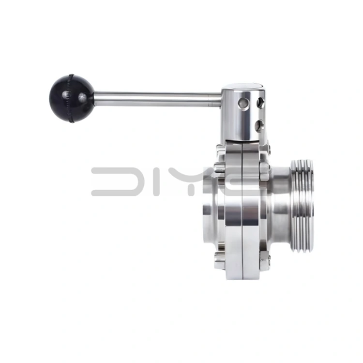 サニタリー溶接ねじ込みバタフライバルブ